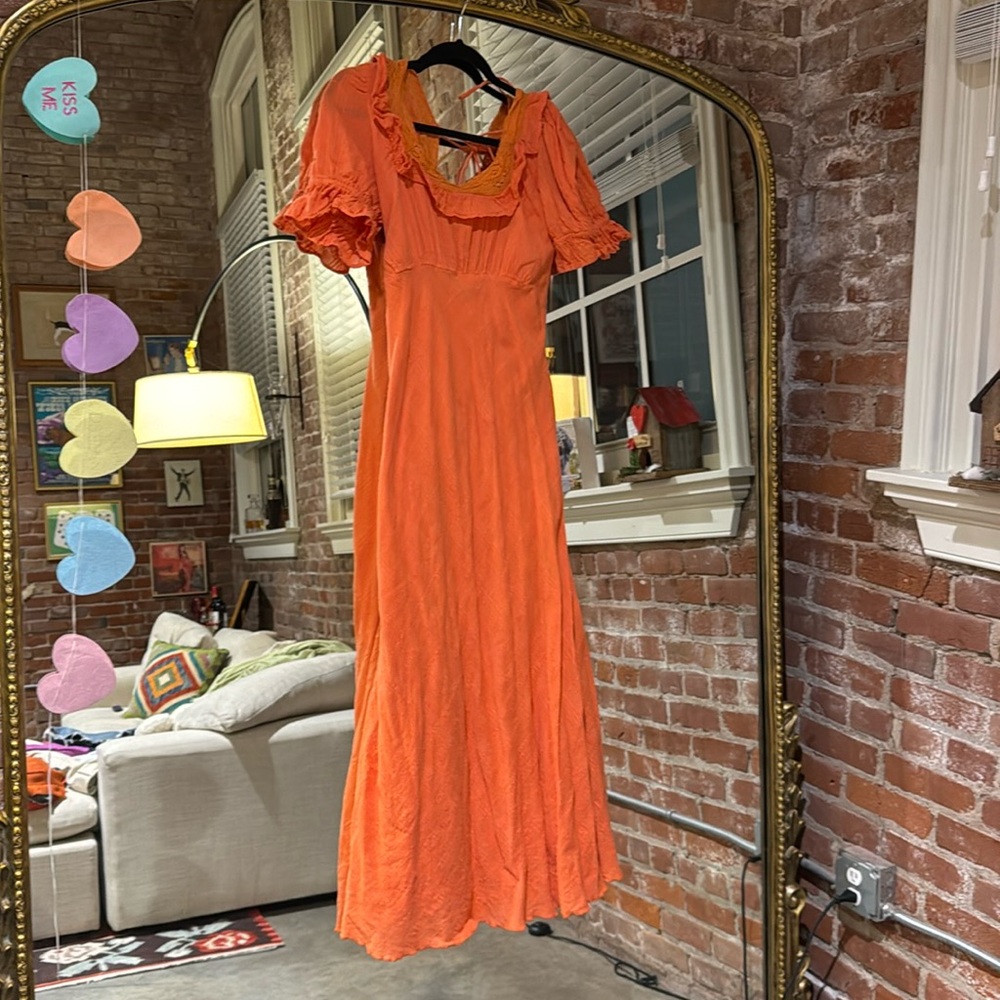 Free People Orange Dress